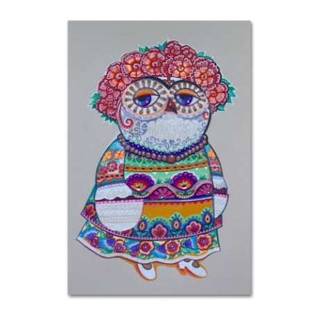 Oxana Ziaka 'Mexican Folk Owl' Canvas Art,16x24